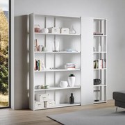 Libreria 178x204h cm a parete in legno Bianco frassino - KATO D