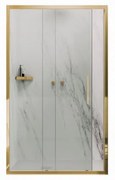Porta doccia Record, L 101 cm x H 195 cm x SP 6 mm, profilo dorato