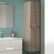 Pensile Portaoggetti "Easy" Da 130 Cm Con Due Ante Finitura Rovere Fumo