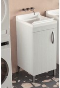 Lavatoio a Terra 45x50 Un'Anta Con Vasca Sifone e Tavoletta In Plastica Esseci Arredo Bagno "Lavatoi"