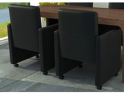 Sedie Da Pranzo 2 Pz Nere İn Similpelle /