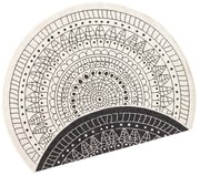 Tappeto da esterno nero e crema , ⌀ 140 cm Porto - NORTHRUGS