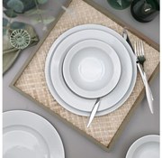 Set da tavola 18 pezzi in porcellana bianca