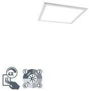 Plafoniera bianca 40 cm con LED dimmerabile a 4 livelli - Liv