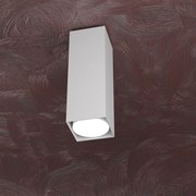 Plafoniera Moderna Cubica Area Metallo Grigio Metallo 1 Luce Gx53 25Cm