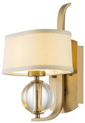 Applique Contemporanea Gotham Metallo Ottone Spazzolato 1 Luce G9 Led 3.5W