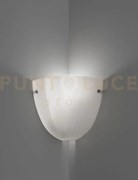 Corner applique a parete bianco lucido 1 luce attacco e27