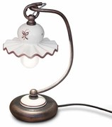 Lumetto Classico Roma Metallo E Ceramica Nero Sfumato Rame 1 Luce E14