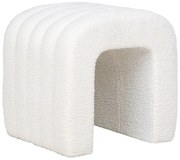 Sgabello bianco in tessuto bouclé Colma - House Nordic