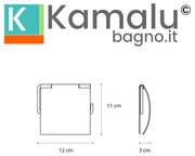 Kamalu - Portarotolo coperto in acciaio inox satinato da parete | CLODE-S