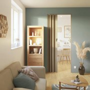 Porta a soffietto Freya in pvc beige L 85 x H 214 cm