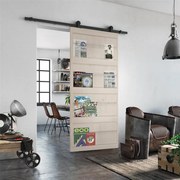 Porta scorrevole Storage in acciaio bianco, L 96 x H 215 cm, con binario Industrial Reversibile