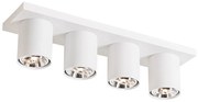 Faretto da soffitto moderno bianco 4 luci - Tubo