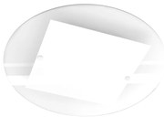 Plafoniera Contemporanea Round Metallo Bianco Vetro 4 Luci E27 D.75Cm