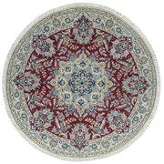 Nain Tappeto persiano 140x140 Rosso (Iran) Annodato A Mano