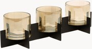 Portacandele in ottone Trio Noir