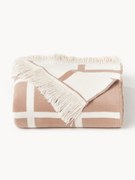 Coperta a quadri reversibile con frange Edison