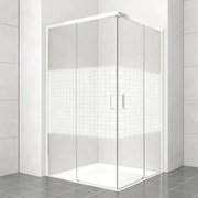 Lato per box doccia angolare dritto H 200 x L 70 cm, sp 6 mm bianco smerigliato