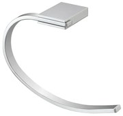 Porta asciugamani da parete ad anello in acciaio cromato Futura