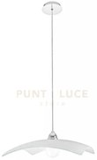 Sospensione in vetro bianco skirt 5836 b