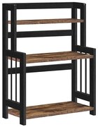 Scaffale a ripiani per cucina MARGE, nero