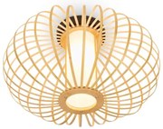 Briloner 3759011 - Plafoniera 1xE27/10W/230V diametro 40 cm bambù