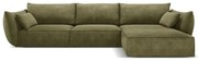 Divano angolare verde (angolo destro) Vanda - Mazzini Sofas