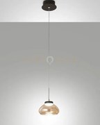 Arabella sospensione ambra 1 luce in vetro e struttura in metallo a...