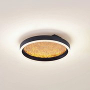 Plafoniera a LED Menulis Lucande, dimmerabile, Nero, Soggiorno / Sala da pranzo, Plastica, Moderno, Plafoniera LED