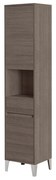 Colonna Portasciugamani a Terra 183 Cm Due Ante Con Vano a Giorno Un Cassetto Feridras "Mondo 2.0" Rovere Scuro