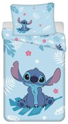 Biancheria da letto per bambini in cotone blu per letto singolo 140x200 cm Lilo and Stitch "Blue" - Jerry Fabrics