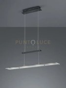 Milos sospensione led 20w 2200lm, 3000k  rettangolare nera l. 80cm