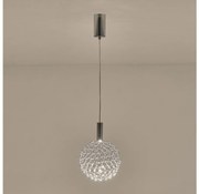 Lampadario LED a sospensione con filo PERFORATO LED/6,3W/230V 3000K cromo lucido diametro 20 cm