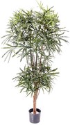 Pianta artificiale Aralia h 150 cm con vaso in pvc