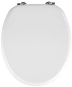 WENKO 154008100-WC sedile per WC VALENCIA 43x36 cm bianco/argento