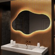 Specchio da bagno LED di forma irregolare C221