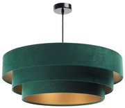 Lampadario su corda TRINITI 1xE27/60W/230V verde/oro