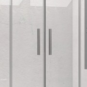 Kamalu - Box doccia 90x170 telaio argento opaco doppio scorrevole | KE-6000A