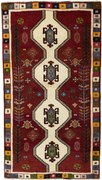 Shiraz Tappeto 80x140 Rosso (Iran) Annodato A Mano