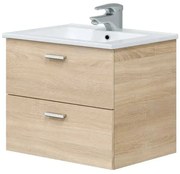 Mobile bagno Eco kit 60 2 cassetti rovere canadian 60x45x50h