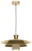 Lampadario a sospensione con filo PLATO 1xE27/15W/230V beige/oro