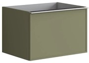 Mobile da bagno sospeso sotto lavabo L 60 x H 40 x P 45.5 cm verde laccato opaco, 1 cassetto Pixel frame