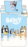 Set copripiumino e federa da bambini blu in cotone per culla 100x135 cm Bluey – Jerry Fabrics