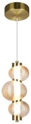 Lampada sospesa a cavo LED BOLLA LED/12W/230V Ø 16 cm oro/beige fumé