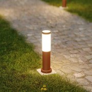 Paletto da Giardino 40cm, acciaio inox CORTEN, IK06, IP54, base E27 Base E27