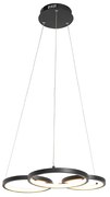 Lampada a sospensione nera con LED a dimmer a 3 livelli 3 luci - Rondas