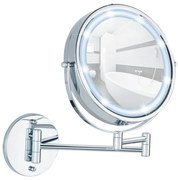 Specchio per make-up con illuminazione/con ingrandimento (5x) ø 17,5 cm Power-Loc Lumi – Wenko