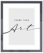 Cornice da parete in plastica grigia 44x54 cm - knor