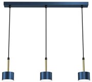 Lampadario su corda ARENA 3xGX53/11W/230V blu/dorato