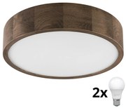 Brilagi - Lampada LED da soffitto CARVALHO 2xE27/60W/230V noce 37 cm